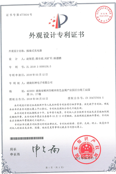 插墙式充电器